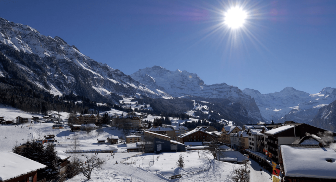Experiencing Winter in Wengen with Quiet Slopes and Jungfrau Views